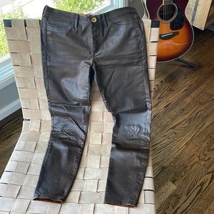 Size 28 banana republic, brown coated pants